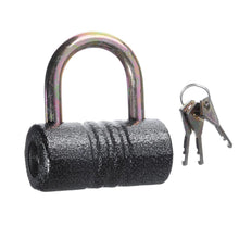 Heavy-Duty Iron Padlock – 82mm Black with Brass Core & 5 Keys, Waterproof