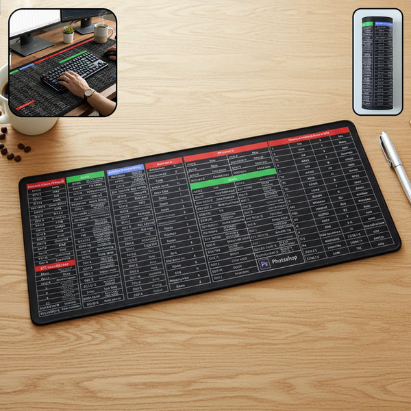 Shortcut Keyboard Mouse Pad Extended Desk Mat 70 x 30 Cm