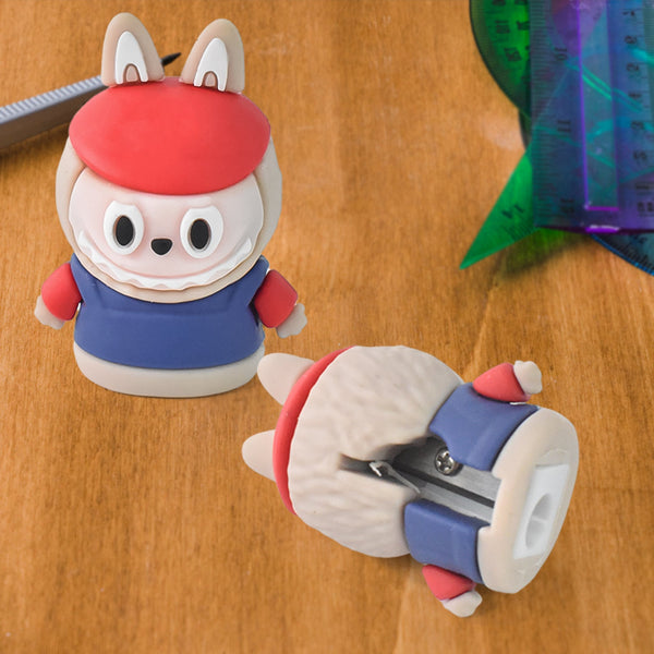 Cartoon Pencil Sharpener with Built-In Eraser – Fun Practical Stationery
