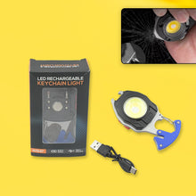 Keychain Led Flashlight Rechargeable Multi Function 6 Lighting Modes Pocket Key