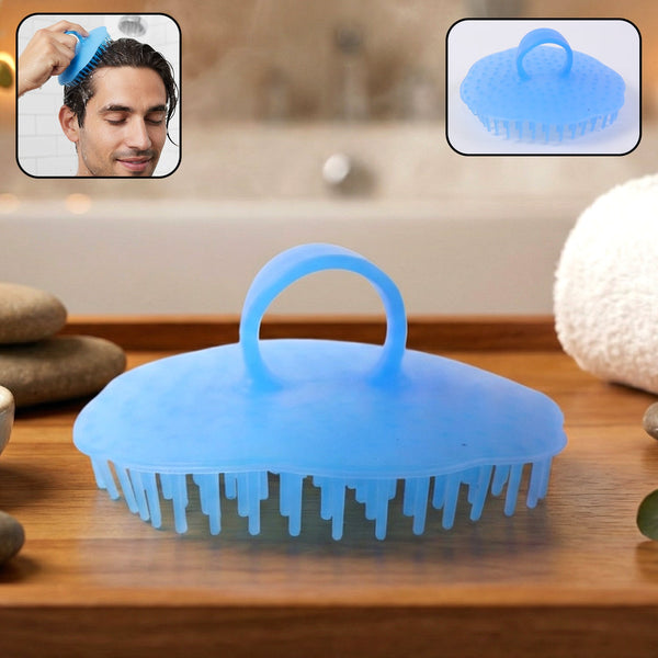 Silicone scalp massager shampoo brush for deep cleansing