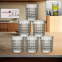 Premium Crystal-Style Glass Tumbler Set (6 Pc / 210 ML)