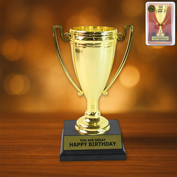 Birthday Hero Gold Trophy