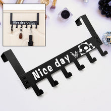 Heavy-Duty Carbon Steel Over Door Hook Rack for Towels & Coats (1 Pc, 6 Hooks)