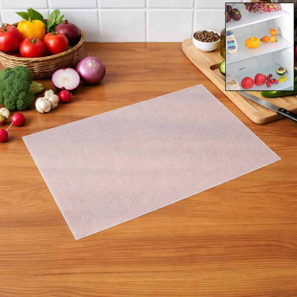 Transparent Plastic Fridge Mat 45 × 29 cm (1 Pc)