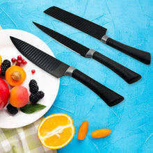 6 Pcs Professional Kitchen Knife Set with Non-Slip Handle, Peeler & Scissor