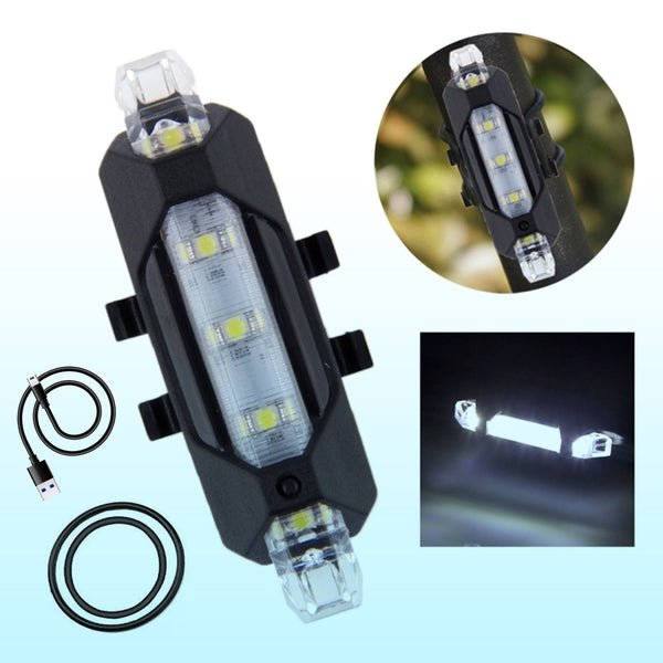 Rechargeable LED Bicycle Front & Rear Safety Light (1 Pc)