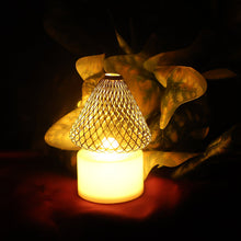 12 Candle Lights with Golden Net Cover