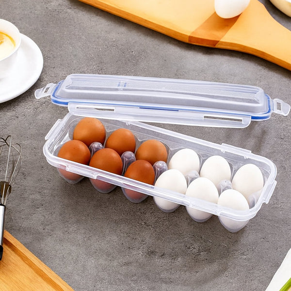 Lock-Clip Refrigerator Egg Storage Box - (1 Pc)