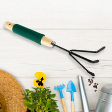 Gardening Tools Hand Cultivator Trowel Heavy Duty Wooden Handle 3 Pc