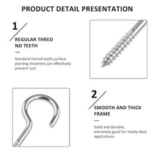 Eye Hooks Screw in Heavy Duty, Stainless Steel Eye Bolts Screw (7 Pc Set)