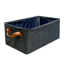 Foldable Storage Box Handles Cotton Linen Organizer for Nursery  45 cm