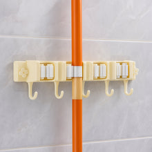 Self-Adhesive Wall-Mount Broom & Mop Holder Rack