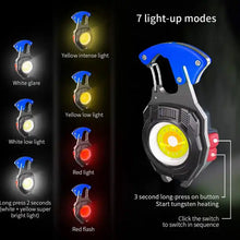 Keychain Led Flashlight Rechargeable Multi Function 6 Lighting Modes Pocket Key