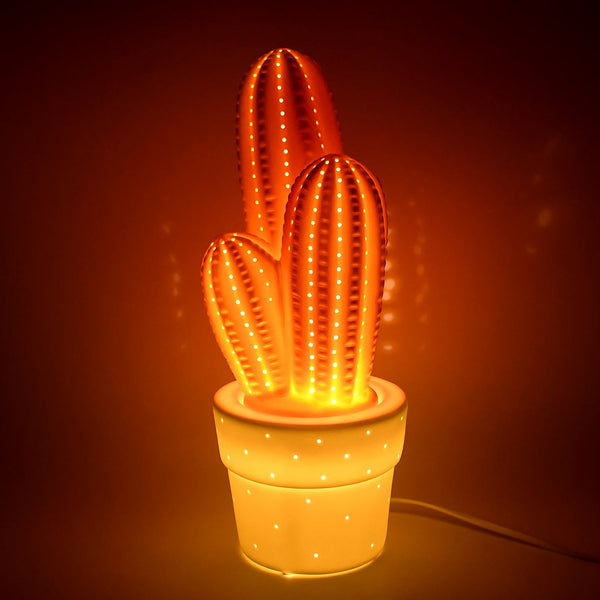 Cactus ceramic table lamp
