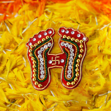 Decorative Laxmi Charan Paduka Sticker Set (Pack of 2 Pc)