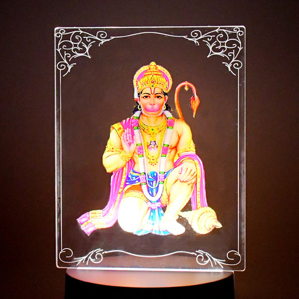 Hanuman Ji 3D Frame with Light