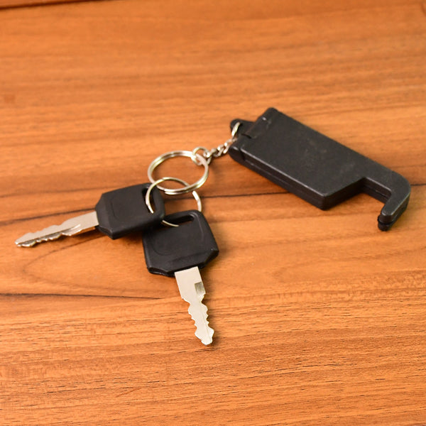 2 in 1 Plastic Keychain with Mobile Stand / Phone Holder (5 Pcs Set / Multicolor)
