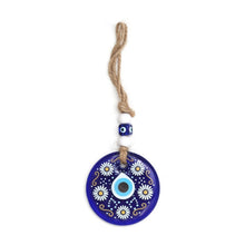 Decorative Evil Eye Wall Hanging Nazar Protector Charm with Beads, Wind Chime (1 Pc)