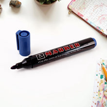 Premium Permanent Blue Marker Pen Set (12 Pc)