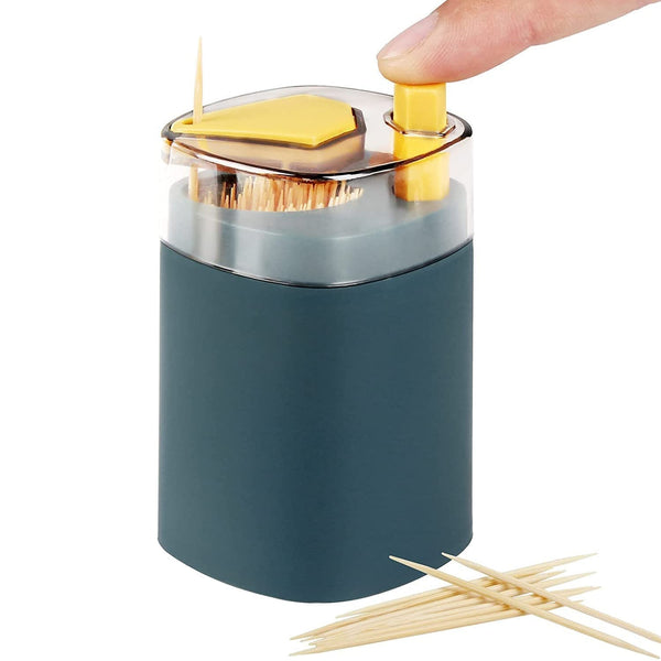 Automatic -up toothpick dispenser, thickening container for safe storage.