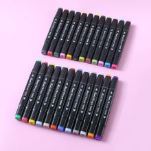 24 Pc Dual Tip Sketch Marker Pen Set With Storage Pouch