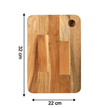 Apex Steel Oak Medium Cutting Board with Wooden Handle (1 Pc)