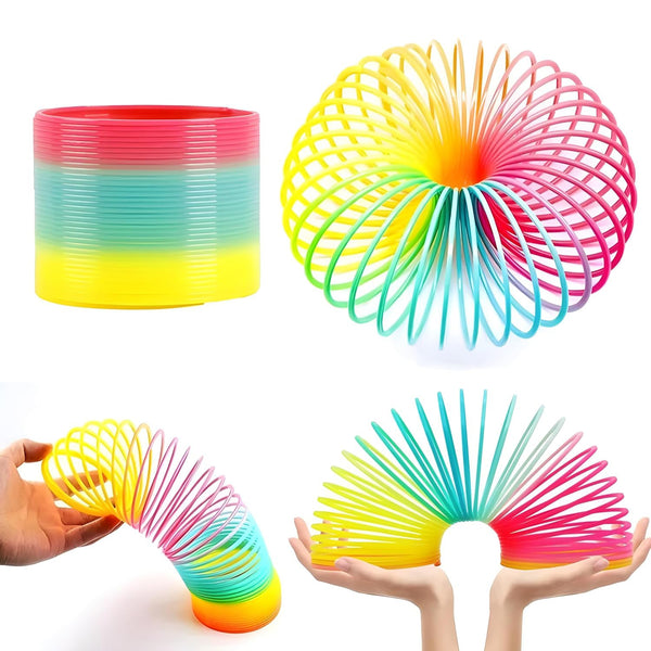 Rainbow Slinky Spring Toy – Compact Fun Toy for Kids & Adults, Gift-Friendly