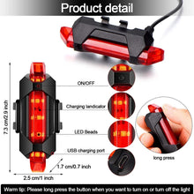 USB Rechargeable Bicycle LED Tail Light Set (1 Set)