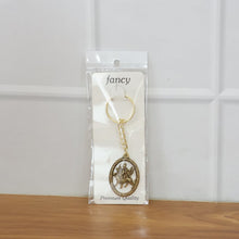 Premium Golden Metal Durga Maa Keychain (1 Pc)