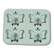 Silicone Cartoon Shape 4 Grid Ice Cube Tray  for Fridge 1 Pc