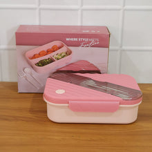 Plastic 3 Compartment Lunch Box for Kids