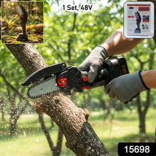cordless mini chainsaw for wood cutting and pruning