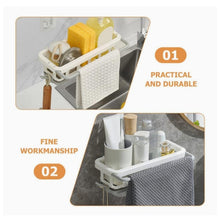 Hanging Drain Rack & Sponge Holder Basket for Kitchen Sink Storage