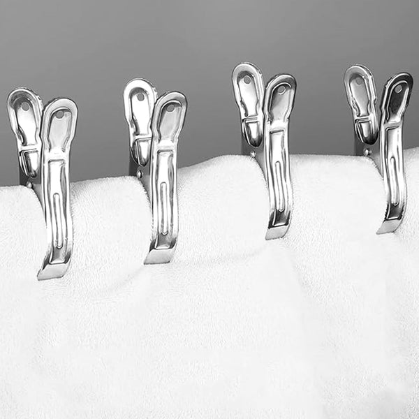 Stainless Steel Clothes pins Beach Towel Clips (10 Pcs Set)