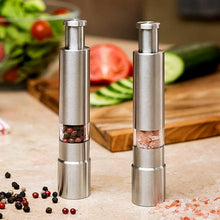 Stainless Steel Thumb Presser Salt and Pepper Grinder (1 Pc)