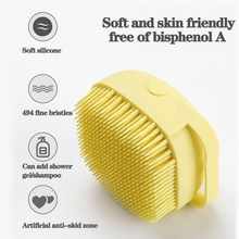 SILICONE MASSAGE BATH BODY BRUSH WITH SHAMPOO DISPENSER, SCRUBBER