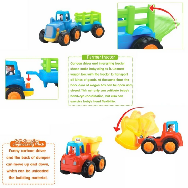 Funwoods Construction Vehicle Toy Set for Kids – (4 Pc)