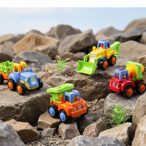 Funwoods Construction Vehicle Toy Set for Kids – (4 Pc)