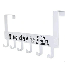 Heavy-Duty Carbon Steel Door Hook Hanger Rack (1 pc / 6 Hook / White)