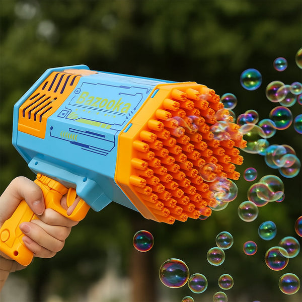 69 Holes Big Rechargeable Bubble Gun Powerful Machine Toy for Kids and Adults