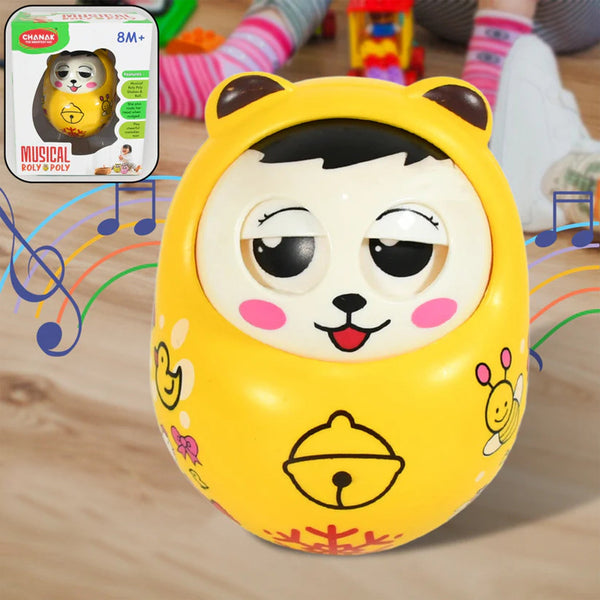 Musical Roly Poly Toy for Babies – Push & Shake Wobbling Doll