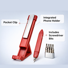 Pen-Shaped Phone Holder with Screwdriver Sets