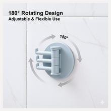 180° Rotating Punch-Free 3-Hook Sticky Hook – 1 Pc