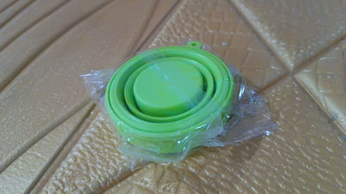 Round Silicone Foldable Glass / Cup, Foldable Travel Mug With Lid (1 Pc)