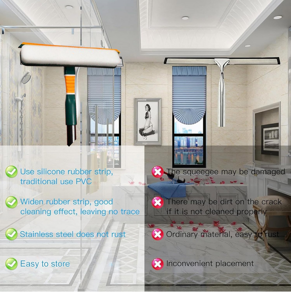 3-in-1 Glass Wiper – Multi-Surface Cleaner for Home & Office