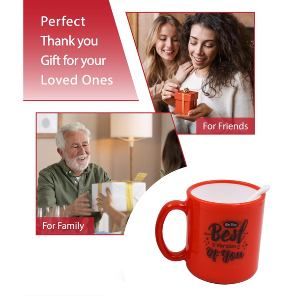 Coffee Mug With Spoon and box packing, Used for Drinking and Taking Coffees