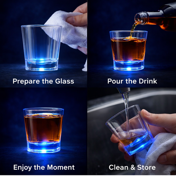 Premium LED Light-Up Shot Glass Set (24 Pc Set)