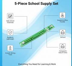 5-Piece School Supply Set: Essential School & Office Supplies