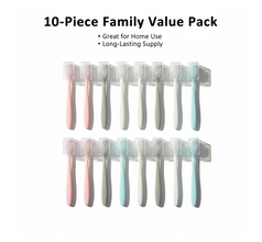 Kids Adults Ultra Soft-bristled Toothbrush With Cover (10 Pcs Set)